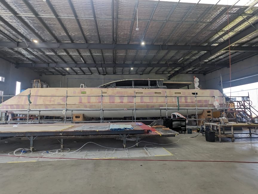 Maiden journey for Sunshine Coast’s largest all-carbon catamaran